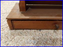 Vintage SWANK Store Dealer Display Case Wood Glass Cufflink Collar