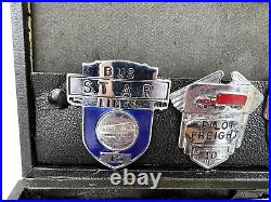 Vintage Salemsman Samples Hook Fast Badges Belt Buckles Tie Bars 13 Pieces 1960s