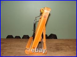 Vintage Salesman Sample Mosque persian Wool Rug Wooden Tabletop Loom