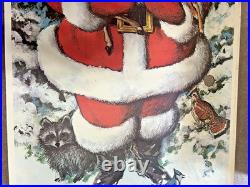 Vintage Santa Claus with animals Poster Store Display Door Hanger 71 1/2X35 5/8 Vintage Santa Claus with animals Poster Store Display Door Hanger 71 1/2X35 5/8