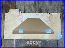 Vintage Schrafft's Chocolate Cardboard Store Display Sign Santa 27 x 15