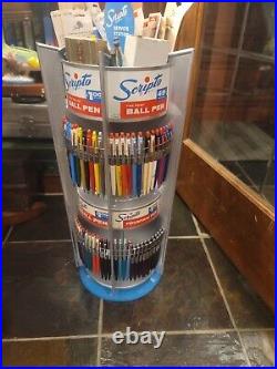 Vintage Scripto Pencil Revolving Sales Counter Display Point Of Sale