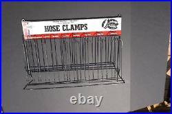 Vintage Service Station Metal Advertising Store Display Rack OEC Hose Clamps