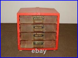 Vintage Sewing 6 1/2 X 6 X 6 High Plastic 4 Drawer Lace Store Display 10c Box