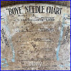 Vintage Sewing Needle Rotating Advertising Display Vintage Store Case Boye
