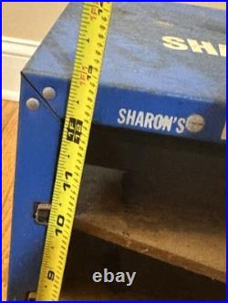 Vintage Sharon's Bright Line Fastener Center Drawer Cabinet Metal Display