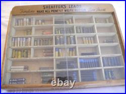 Vintage Sheaffer Co. Wooden, Glass Doors Counter Top Lead & Eraser Display Case