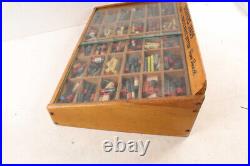 Vintage Sheaffer Lead Eraser Wood Store Counter Display Cabinet Packed Full