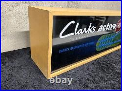 Vintage Shoe Advertising Lighted Display Countertop Display Clarks Active Shoes