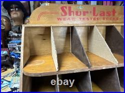Vintage Shur Last Wear Tested Socks Wooden Countertop Display RARE