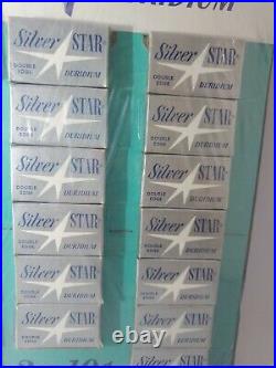 Vintage Silver Star Double edge razor blades Store Display 20 BOXES RARE