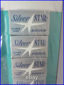 Vintage Silver Star Double edge razor blades Store Display 20 BOXES RARE