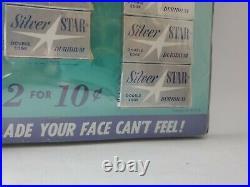 Vintage Silver Star Double edge razor blades Store Display 20 BOXES RARE