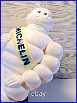 Vintage Sitting Michelin Man Tire 18 Store Display With Bracket