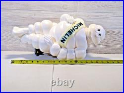 Vintage Sitting Michelin Man Tire 18 Store Display With Bracket