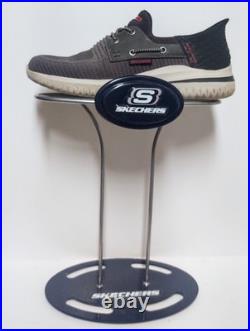 Vintage Skechers Store Shoe Display Stand Metal Plastic 13 1/2 High 10 1/2 W