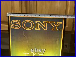 Vintage Sony Store Display Advertising Clock Point Of Sale Lighted Retail Sign