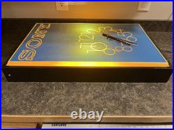 Vintage Sony Store Display Advertising Clock Point Of Sale Lighted Retail Sign