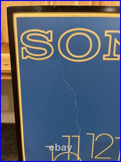 Vintage Sony Store Display Advertising Clock Point Of Sale Lighted Retail Sign