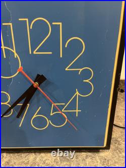 Vintage Sony Store Display Advertising Clock Point Of Sale Lighted Retail Sign