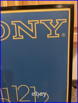 Vintage Sony Store Display Advertising Clock Point Of Sale Lighted Retail Sign
