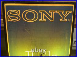 Vintage Sony Store Display Advertising Clock Point Of Sale Lighted Retail Sign