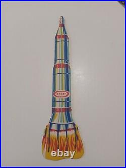 Vintage Space Astronaut Rocket Store Display Nasa Kraft Gemini Cardboard RARE