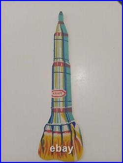 Vintage Space Astronaut Rocket Store Display Nasa Kraft Gemini Cardboard RARE