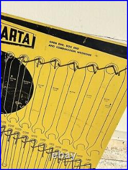 Vintage Sparta Hand Tools 24x36 Wrench Tool Board Store Display With Hooks