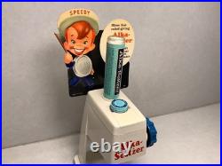 Vintage Speedy Alka Seltzer Single Dose Dispenser Grinder Machine Store Display