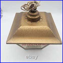 Vintage Squibb Pharmacy Store Advertising Hanging Light Vitamin Prescriptions