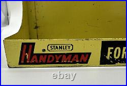 Vintage Stanley Metal Advertising Countertop Tool Rack Display Signage Pls Read