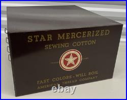 Vintage Star Mercerized Sewing Cotton 4 Draw Thread Display Store Cabinet USED