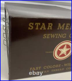 Vintage Star Mercerized Sewing Cotton 4 Draw Thread Display Store Cabinet USED