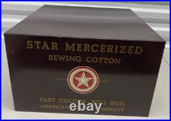 Vintage Star Mercerized Sewing Cotton 4 Draw Thread Display Store Cabinet USED