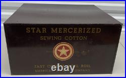 Vintage Star Mercerized Sewing Cotton 4 Draw Thread Display Store Cabinet USED