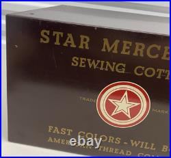 Vintage Star Mercerized Sewing Cotton 4 Draw Thread Display Store Cabinet USED