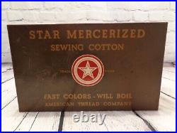 Vintage Star Merchandise American Thread Co. 4 Drawer Metal Spool Thread Cabinet