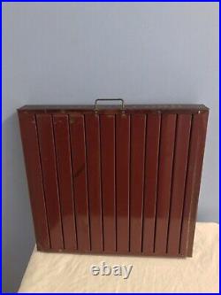 Vintage Star Six Cord American Thread Co 2 Drawer Metal Spool Display Cabinet