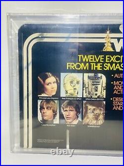Vintage Star Wars 12 Back MOC Shop Store Display Bin Header Graded AFA 80 1978