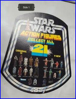 Vintage Star Wars Kenner COLLECT ALL 21 Bell Store Display sign cardboard 19x21