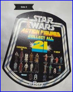 Vintage Star Wars Kenner COLLECT ALL 21 Bell Store Display sign cardboard 19x21