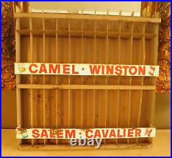 Vintage Steel Cigarette Store Display Camel Winston Salem Cavalier Handpainted