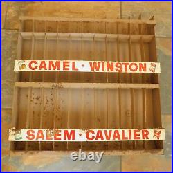 Vintage Steel Cigarette Store Display Camel Winston Salem Cavalier Handpainted