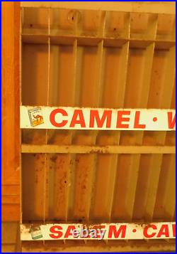 Vintage Steel Cigarette Store Display Camel Winston Salem Cavalier Handpainted