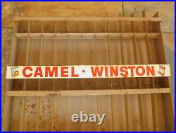 Vintage Steel Cigarette Store Display Camel Winston Salem Cavalier Handpainted