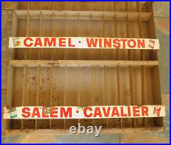 Vintage Steel Cigarette Store Display Camel Winston Salem Cavalier Handpainted