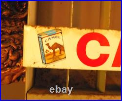 Vintage Steel Cigarette Store Display Camel Winston Salem Cavalier Handpainted