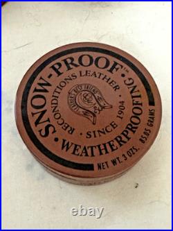 Vintage Store Display 1973 Snow-Proof Leather Tin 12pc Master Case Livonia NY