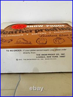 Vintage Store Display 1973 Snow-Proof Leather Tin 12pc Master Case Livonia NY
